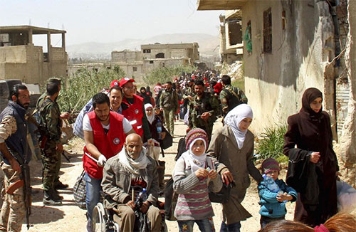Prosigue la evacuación de civiles en zonas de Ghouta Oriental